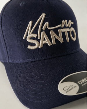 Navy Blue Baseball Cap Mano Santo 3D Embroidered